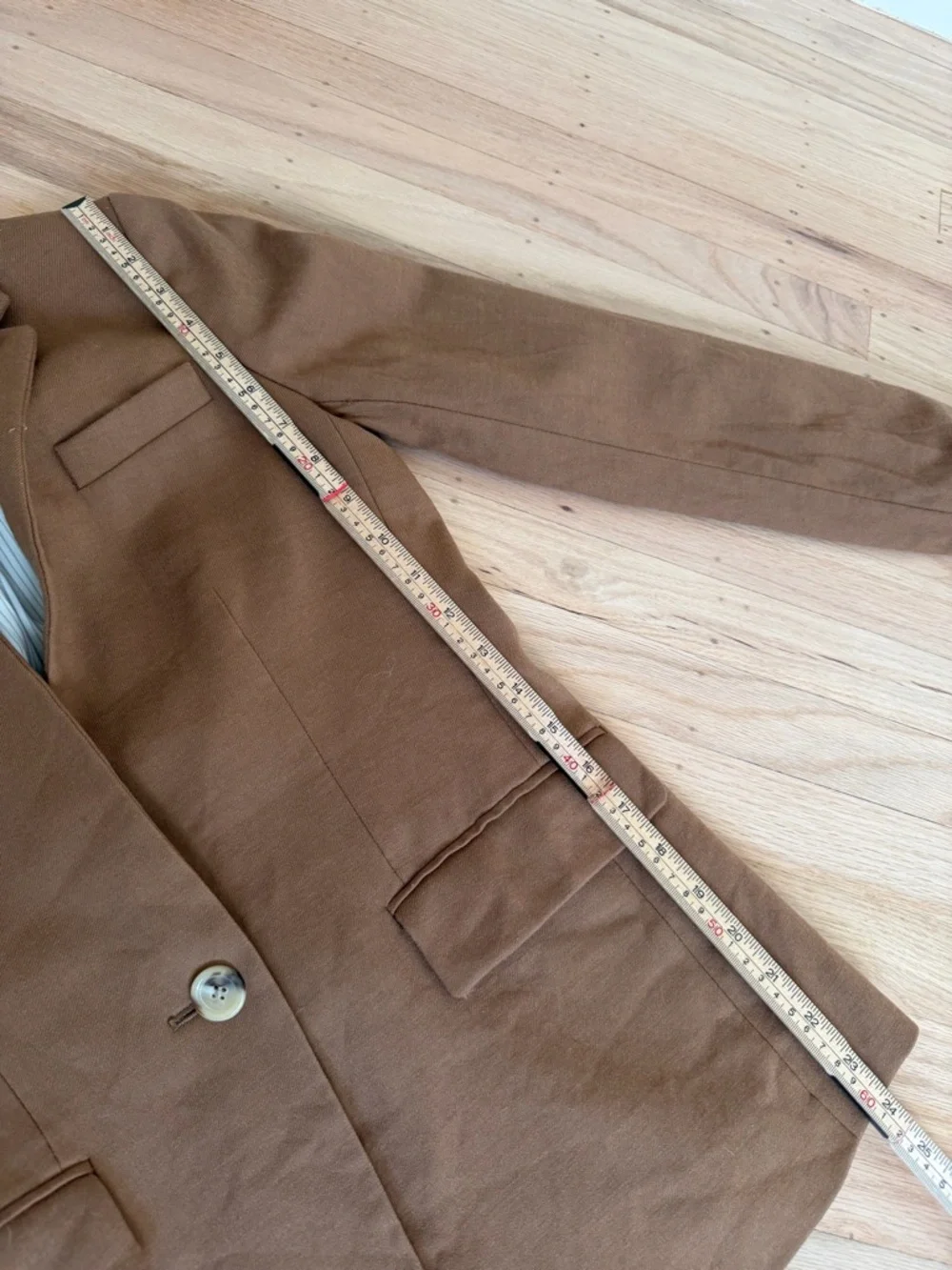 J. Crew Regent Wool Stretch Blazer Camel Brown Tan B0323 Size 0 Office Neutral